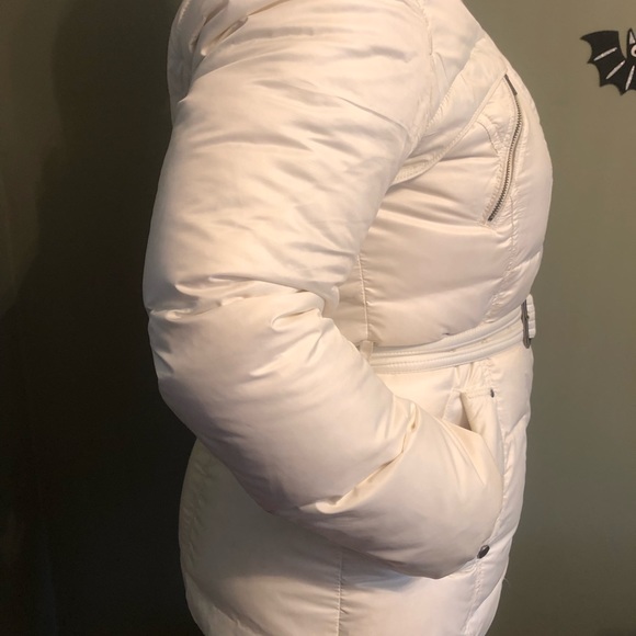 White Cole Haan winter coat with storage bag - Picture 11 of 13